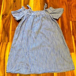 Girl’s Size M (8) Blue & White Cold Shoulder Cotton Old Navy